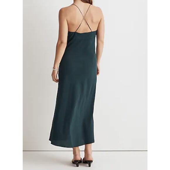 MADEWELL NWOT The Layton Midi Slip Dress Black Maxi - Picture 3 of 6